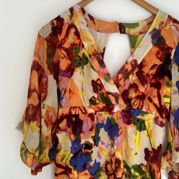 Maeve Floral Mini Dress - Multicolor - Picture 2 of 16